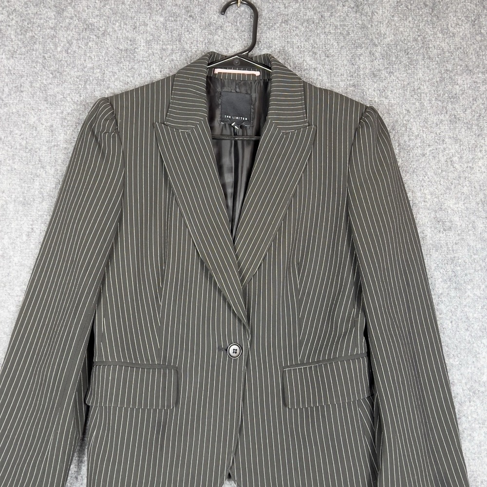 The Limited Black Pinstripe Pant Suit Career Office Business Set